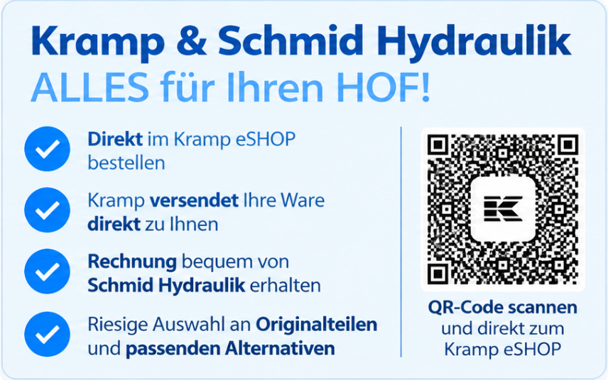 Alles für Ihren Hof – mit unserem Partner Kramp, Vorteile und QR-Code